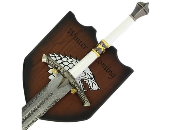 Eddard Stark ICE sword With Wall Plaque