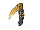 Punisher Lock Knife Gold