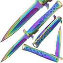 Lock Knife 162 - Rainbow Finish with SS Handle