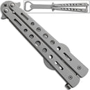 Balisong Butterfly Bottle Opener Silver